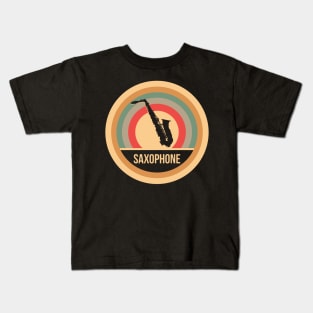 Retro Vintage Saxophone Gift For Saxophonists Kids T-Shirt